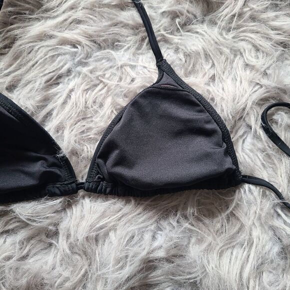Black Adjustable String Tie Bikini - Picture 7 of 7